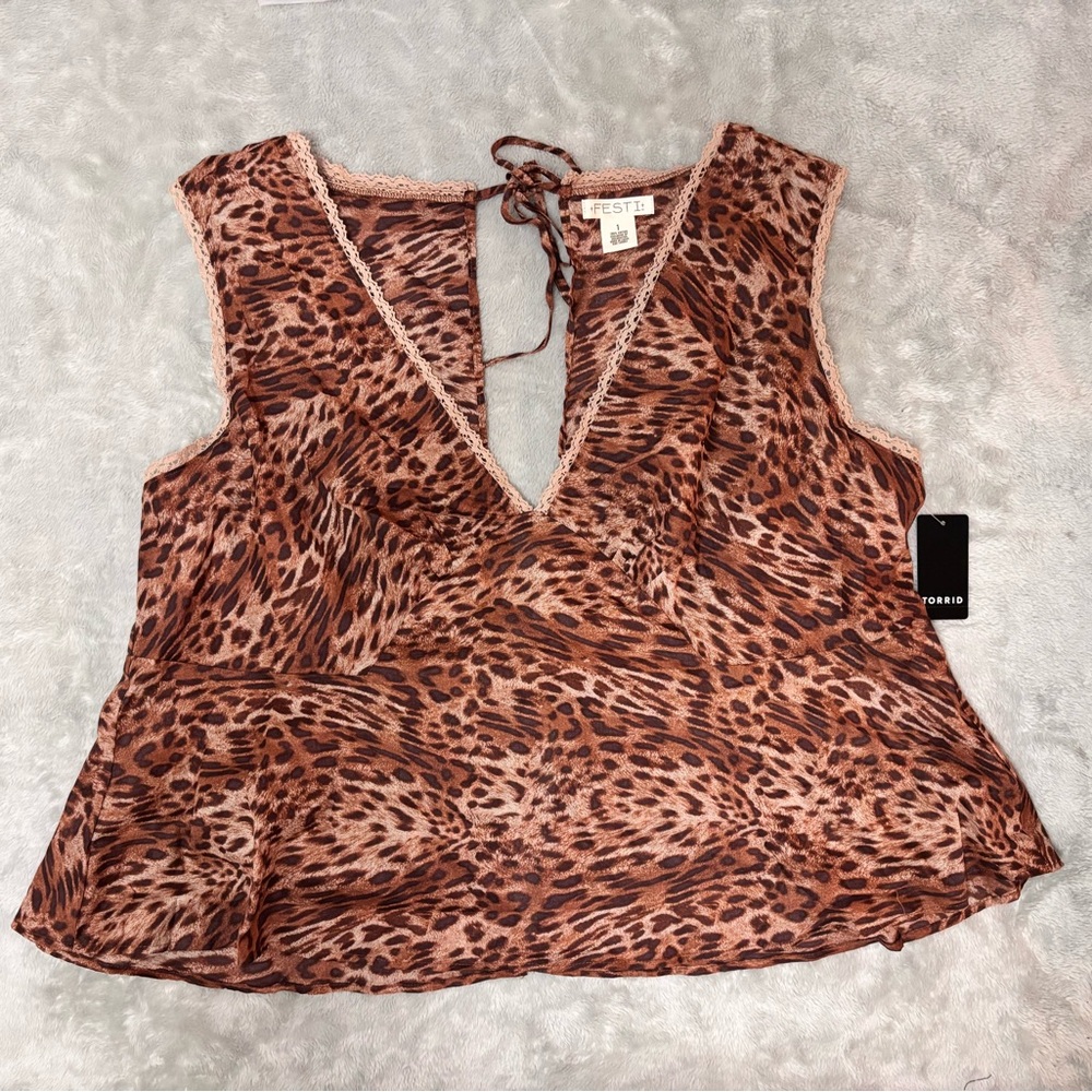 Torrid Festi Animal Print Sleeveless Top